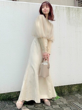 「アイテム（トップス、ベージュ系）」を使った、dazzlin SHOP STAFFさん（レディース・148cm）の秋コーディネート