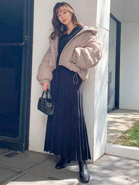 「dazzlin（ダズリン）のアイテム（ブルゾン）」を使った、dazzlin SHOP STAFFさん（レディース・153cm）の秋コーディネート