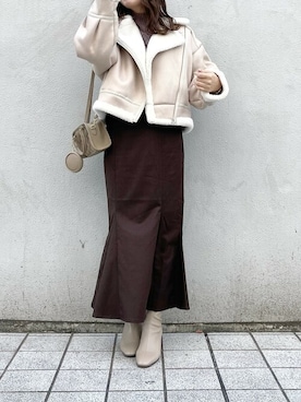 「dazzlin（ダズリン）のアイテム（ジャケット/アウター）」を使った、dazzlin SHOP STAFFさん（レディース・163cm）の秋コーディネート