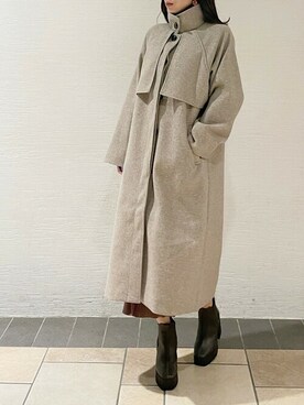 「モカ」｜「アイテム（その他アウター）」を使った、dazzlin SHOP STAFFさん（レディース・160cm）の冬コーディネート