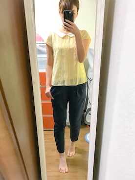 「minimum minimum（ミニマムミニマム）のアイテム（トップス）」を使った、ゆうこさん（レディース・162cm）の夏コーディネート