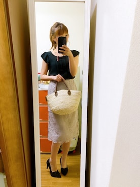 「minimum minimum（ミニマムミニマム）のアイテム（トップス）」を使った、ゆうこさん（レディース・162cm）の夏コーディネート