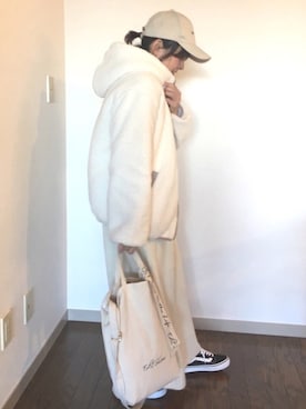 「coca（coca）（コカ）のアイテム（ブルゾン）」を使った、るみっぺさん（レディース・150cm）の冬コーディネート