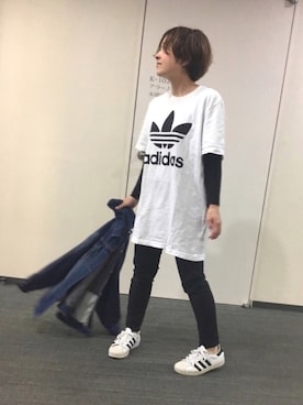 「GRL（グレイル）のアイテム（デニムジャケット）」を使った、るみっぺさん（レディース・150cm）の春コーディネート