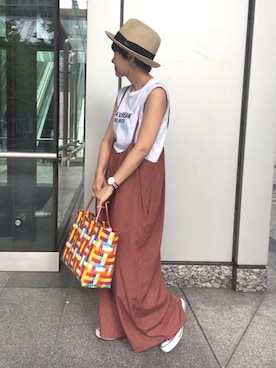 「CONVERSE（コンバース）のconverse（コンバース） ALL STAR OX（オールスターOX）（スニーカー）」を使った、るみっぺさん（レディース・150cm）の夏コーディネート