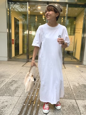 「reca（レカ）のアイテム（帽子）」を使った、るみっぺさん（レディース・150cm）の秋コーディネート