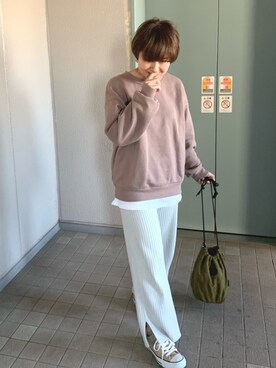 「DHOLIC（ディーホリック）のアイテム（その他トップス）」を使った、るみっぺさん（レディース・150cm）の秋コーディネート