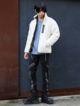 「韓国ファッション」｜D Factoryさん（メンズ・183cm）の秋コーディネート