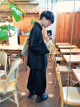 「カラーサングラス」｜「アイテム（ブルゾン）」を使った、sukeさん（メンズ・168cm）の夏コーディネート