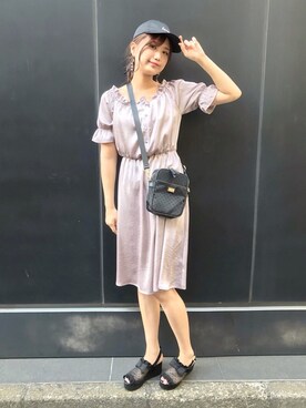 「Honey Salon（ハニーサロン）のアイテム（スカート）」を使った、madoka.さん（レディース・170cm）の夏コーディネート