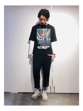「OURET（オーレット）のアイテム（パンツ）」を使った、KENTAさん（メンズ・184cm）の夏コーディネート