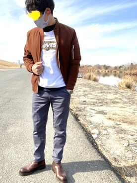 Ma 1 ブラウン系 を使った チノパン の人気ファッションコーディネート Wear