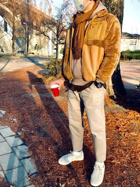 「アイテム（ブルゾン）」を使った、dakuyanさん（メンズ・182cm・30代）の冬コーディネート