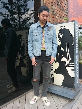 「hystericglamour」｜「アイテム（スリッポン）」を使った、matsuさん（メンズ・175cm）の夏コーディネート
