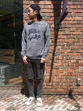 「hystericglamour」｜「アイテム（スリッポン）」を使った、matsuさん（メンズ・175cm）の秋コーディネート