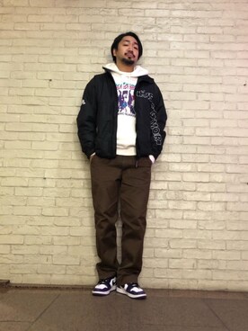 matsuさんの「HG ロゴ スタンドカラージャケット」を使ったコーディネート