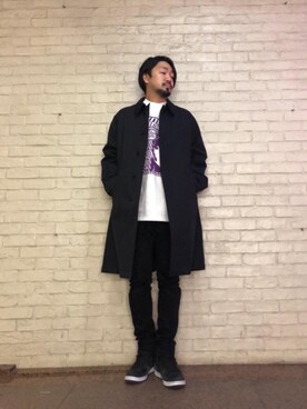 「HYSTERIC GLAMOUR（ヒステリックグラマー）のアイテム（トレンチコート）」を使った、matsuさん（メンズ・175cm）の秋コーディネート