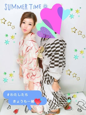 「フォロバ」｜「アイテム（浴衣）」を使った、yumiさん（レディース・155cm）の秋コーディネート