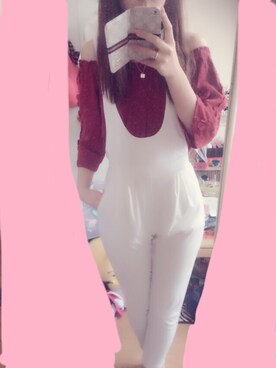 「one way（ワンウェイ）のアイテム（サロペット/オーバーオール）」を使った、korさん（レディース・166cm）の夏コーディネート