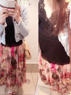 「RESEXXY（リゼクシー）のアイテム（デニムジャケット）」を使った、korさん（レディース・166cm）の夏コーディネート