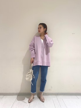 大賀彩乃さん（レディース・152cm）の春コーディネート