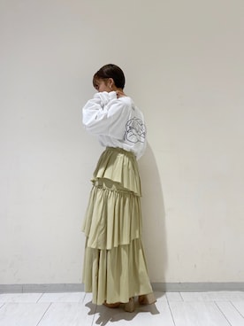 大賀彩乃さん(レディース・152cm)の春コーディネート