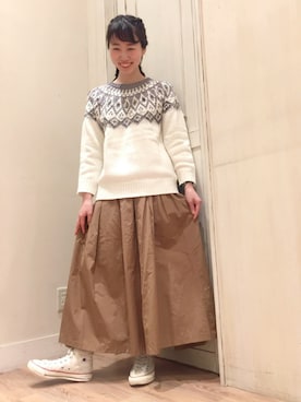 「テラスモール湘南」｜「アイテム（スカート）」を使った、studio CLIPテラスモール湘南店さん（レディース・165cm）の秋コーディネート