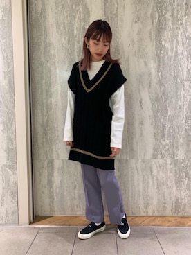 丸岡　愛美さん（レディース・158cm）の冬コーディネート