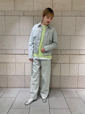 「RECOMMEND  ITEM STYLING」｜「アイテム（デニムジャケット）」を使った、丸岡　愛美さん（レディース・159cm）の冬コーディネート