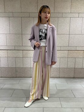 「RECOMMEND  ITEM STYLING」｜「アイテム（パンプス）」を使った、丸岡　愛美さん（レディース・159cm）の春コーディネート