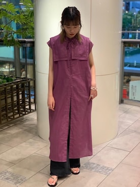 「RECOMMEND  ITEM STYLING」｜「アイテム（ワンピース/ドレス）」を使った、丸岡　愛美さん（レディース・159cm）の夏コーディネート