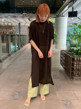 「RECOMMEND  ITEM STYLING」｜「アイテム（ワンピース/ドレス）」を使った、丸岡　愛美さん（レディース・159cm）の夏コーディネート
