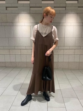 「RECOMMEND  ITEM STYLING」｜「アイテム（ワンピース/ドレス）」を使った、丸岡　愛美さん（レディース・159cm）の夏コーディネート