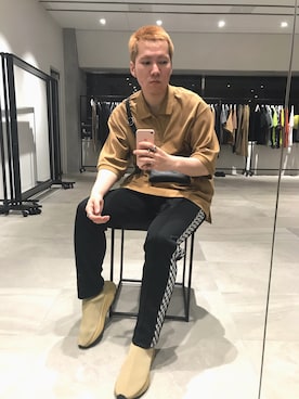 「アイテム（ポロシャツ）」を使った、UNITED TOKYO 永瀬 雄太さん（メンズ・163cm・20代）の夏コーディネート