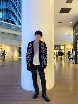 「#チェック」｜UNITED TOKYO 永瀬 雄太さん（メンズ・163cm）の冬コーディネート