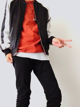 「さしいろ」｜「アイテム（ジャケット/アウター）」を使った、ぬさん（メンズ・180cm）の秋コーディネート