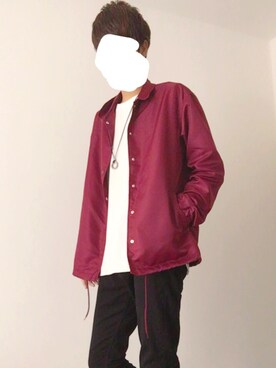 「いつもありがとうございます」｜「アイテム（ナイロンジャケット）」を使った、ぬさん（メンズ・180cm）の秋コーディネート