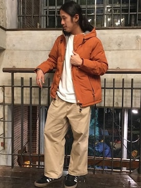 「アイテム（ダウンジャケット/コート）」を使った、Ryougoさん（メンズ・175cm）の秋コーディネート