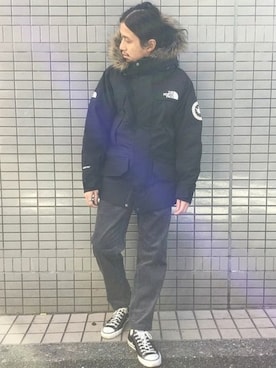 「ノースフェイス」｜Ryougoさん（メンズ・175cm）の冬コーディネート