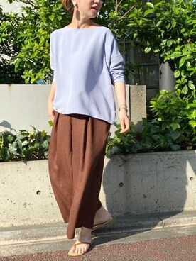 「きれいめトップス」｜Liesse STAFFさん（レディース・158cm）の夏コーディネート