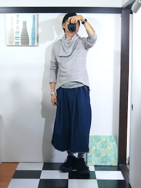 「BellyButton（ベリーボタン）のアイテム」を使った、かいがらさん（メンズ・172cm）の秋コーディネート