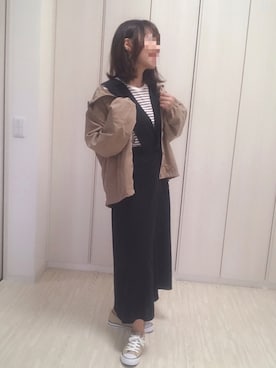 「Right-on（ライトオン）のアイテム（オールインワン・サロペット）」を使った、ななさん（レディース・152cm）の秋コーディネート