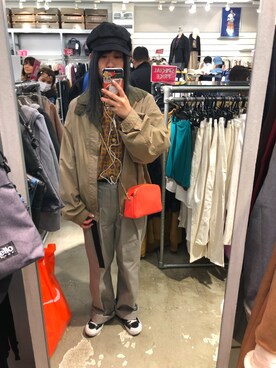 「アイテム（キャスケット）」を使った、Yunaさん（レディース・160cm・10代）の冬コーディネート