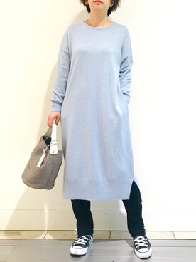 「RIVE DROITE（リヴドロワ）のアイテム（ワンピース/ドレス）」を使った、yu_kaさん（レディース・158cm）の冬コーディネート