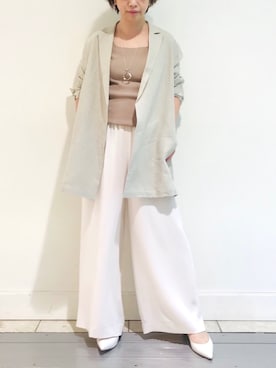 「アイテム（テーラードジャケット）」を使った、yu_kaさん（レディース・158cm）の冬コーディネート