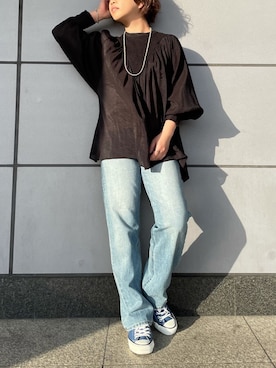 「RIVE DROITE（リヴドロワ）のアイテム（アクセサリー）」を使った、yu_kaさん（レディース・158cm）の春コーディネート