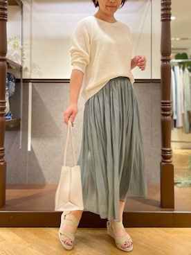 「RIVE DROITE（リヴドロワ）のアイテム（アクセサリー）」を使った、yu_kaさん（レディース・158cm）の春コーディネート