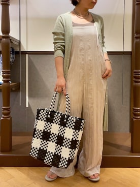 「ロングカーディガン」｜yu_kaさん（レディース・158cm）の春コーディネート