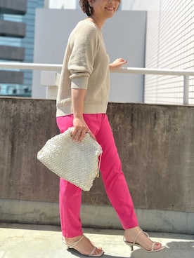 「ピンクパンツ」｜yu_kaさん（レディース・158cm）の春コーディネート