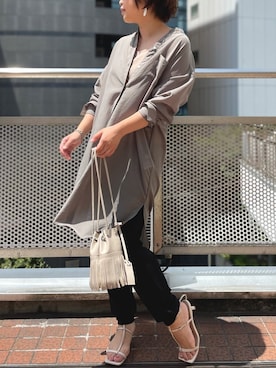 「RIVE DROITE（リヴドロワ）のアイテム（アクセサリー）」を使った、yu_kaさん（レディース・158cm）の春コーディネート